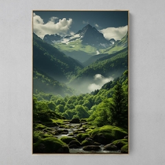 Quadro Decorativo Verde Montanhas - Ellquadros 