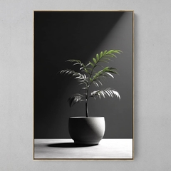 Quadro Vaso de Planta Minimalista - Ellquadros 