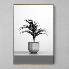 Quadro Vaso de Planta Preto/branco - Ellquadros 