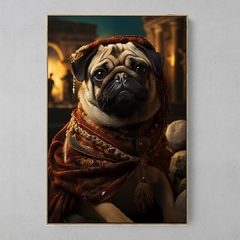 Quadro Decorativo Pug em Roma