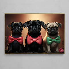 Quadro Decorativo Pug Carton Network na internet