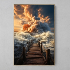 Quadro Decorativo Mar em Fúria Surreal na internet