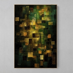 Quadro Cubos Green Gold - Ellquadros 