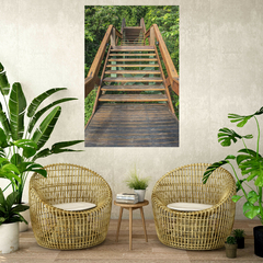 Quadro Decorativo Escada Floresta Amazônica