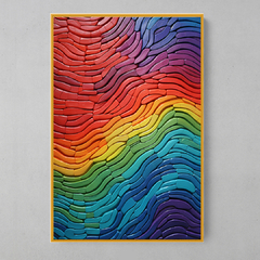 Quadro Decorativo COLORFUL PLASTER ART I - loja online