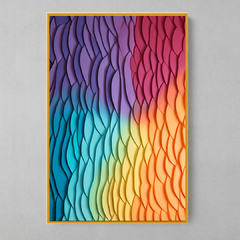 Quadro Decorativo Plaster Waves Color - loja online