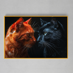 Quadro Decorativo Gatos - loja online