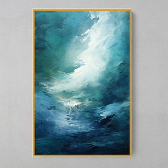 Quadro Decorativo Texturas Azul Branco - loja online