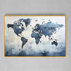 Quadro Decorativo Faded World Map - loja online