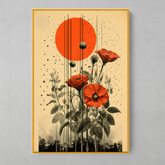 Quadro Decorativo Girasol Vermelho Art - loja online