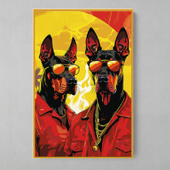 Quadro Decorativo Dobermanns - Ousadia e Estilo - loja online