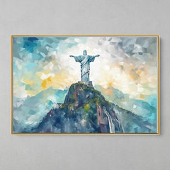 Quadro Cristo Redentor RJ estilo Picasso