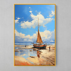 Quadro Decorativo Barco Maré Baixa - loja online