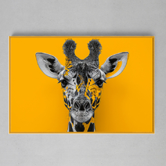 Quadro Decorativo Girafa fundo amarelo - loja online