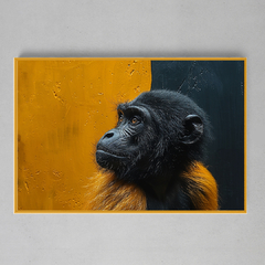 Quadro Decorativo Monkey Black Yellow - comprar online