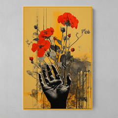 Quadro Decorativo Hand and Flowers - loja online