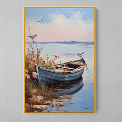 Quadro Decorativo Canoa Estilo Pintura - loja online