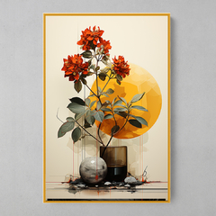 Quadro Decorativo Vaso de flor - Collage - loja online