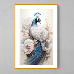 Quadro Decorativo Pavão Artístico - loja online