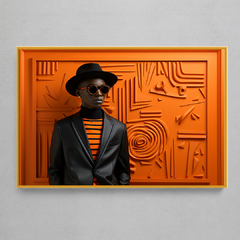 Quadro Decorativo Plastic Style Black Man