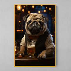 Quadro Decorativo Pug Chopp - loja online