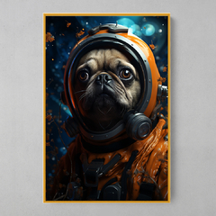 Quadro Decorativo Pug Astronauta - loja online