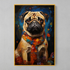 Imagem do Quadro Decorativo Pug ao estilo de Picasso