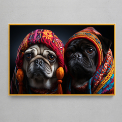 Quadro Decorativo Pug Brothers