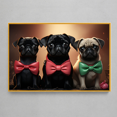 Quadro Decorativo Pug Carton Network - loja online