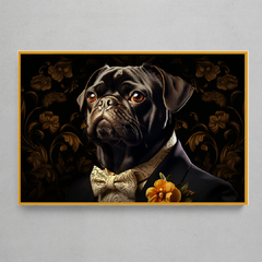 Quadro Decorativo Pug Família Real