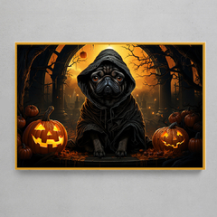 Quadro Decorativo Pug Halloween - loja online