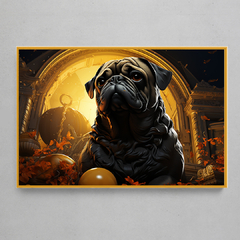 Quadro Decorativo Pug Ilustração