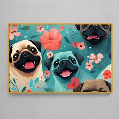 Quadro Decorativo Pug Infantil - loja online