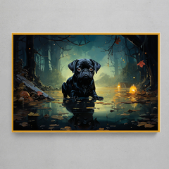 Quadro Decorativo Pug na Noite - loja online