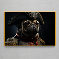 Quadro Decorativo Pug Piratas