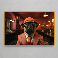 Pug Wes Anderson Style 