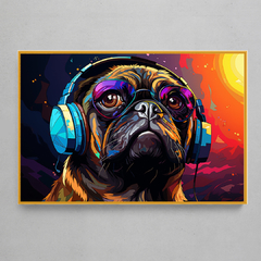 Quadro Decorativo Pug Pop Art - loja online