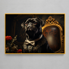 Quadro Decorativo Pug Realeza - loja online