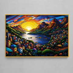 Quadro Decorativo Guanabara Rio de Janeiro  Romero Britto 