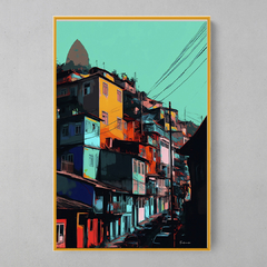 Quadro Favela RJ estilo Andy Warhol