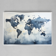 Imagem do Quadro Decorativo Faded World Map