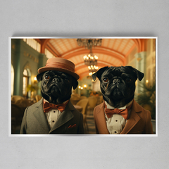 Imagem do Quadro Decorativo Duo Canino em Traje Formal