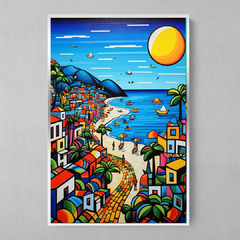 Quadro Praia Rio de Janeiro estilo Romero Britto - comprar online