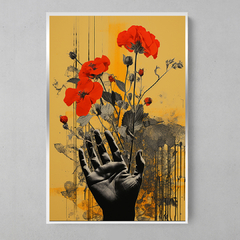 Imagem do Quadro Decorativo Hand and Flowers