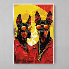 Imagem do Quadro Decorativo Dobermanns - Ousadia e Estilo