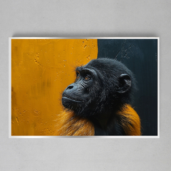 Imagem do Quadro Decorativo Monkey Black Yellow