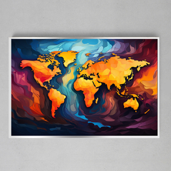 Imagem do Quadro Decorativo Golden Map