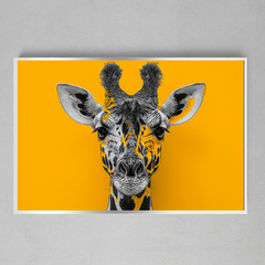 Imagem do Quadro Decorativo Girafa fundo amarelo