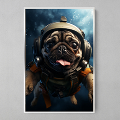 Quadro Decorativo Pug Mergulhador - comprar online