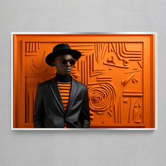 Quadro Decorativo Plastic Style Black Man